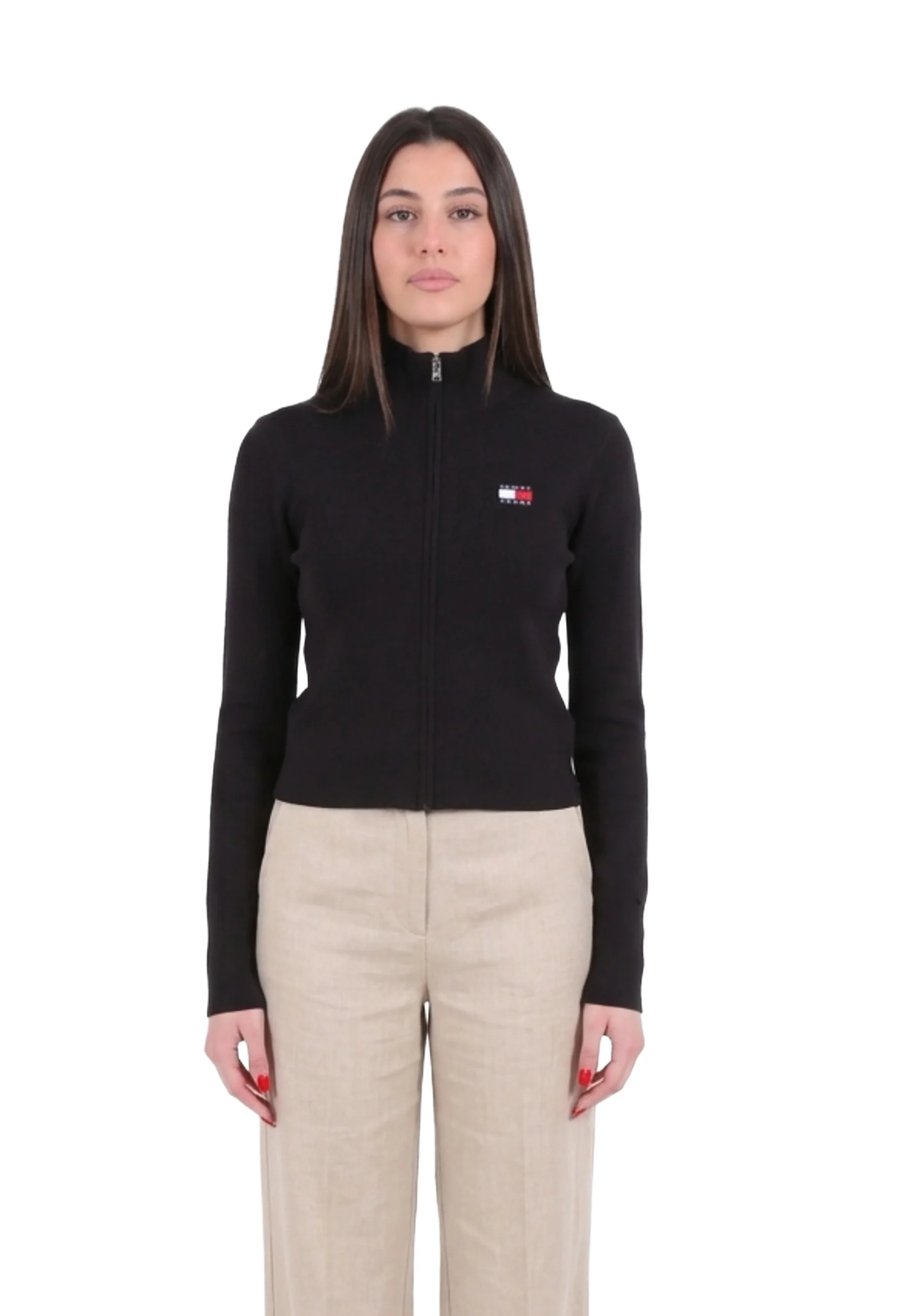 Tommy Jeans Tjw Zip High Neck Felpe Donna | DW0DW20967 - Image 4