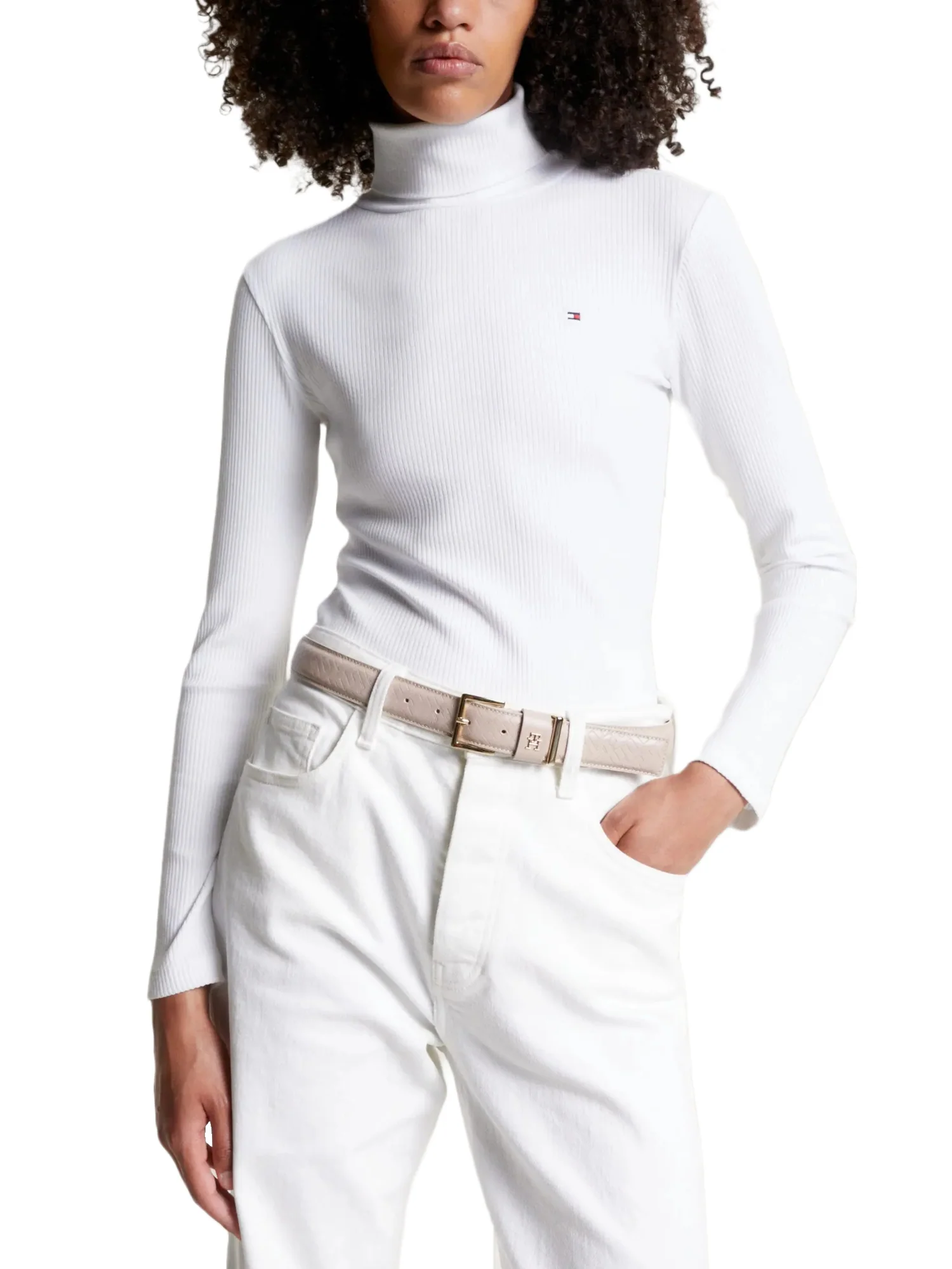 Tommy Hilfiger Maglia A Collo Alto Donna | WW0WW39826 - Image 11