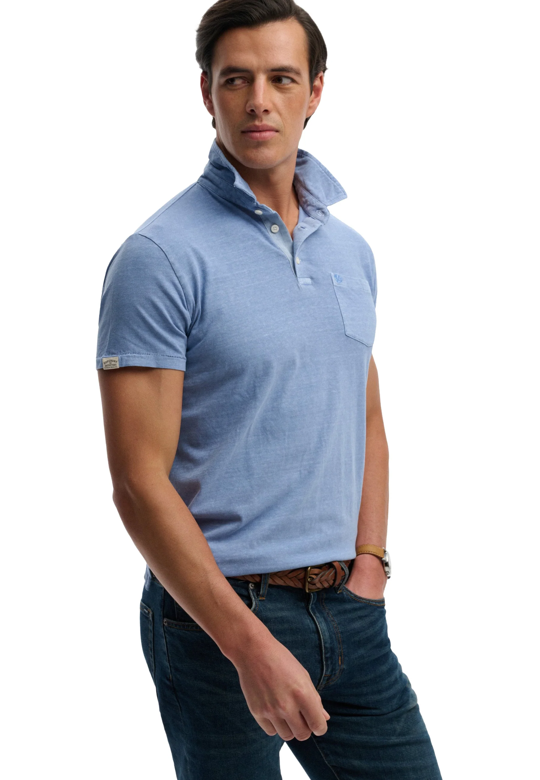 Superdry Classic Cotton Linen Polo Uomo | M1110486A - Image 10