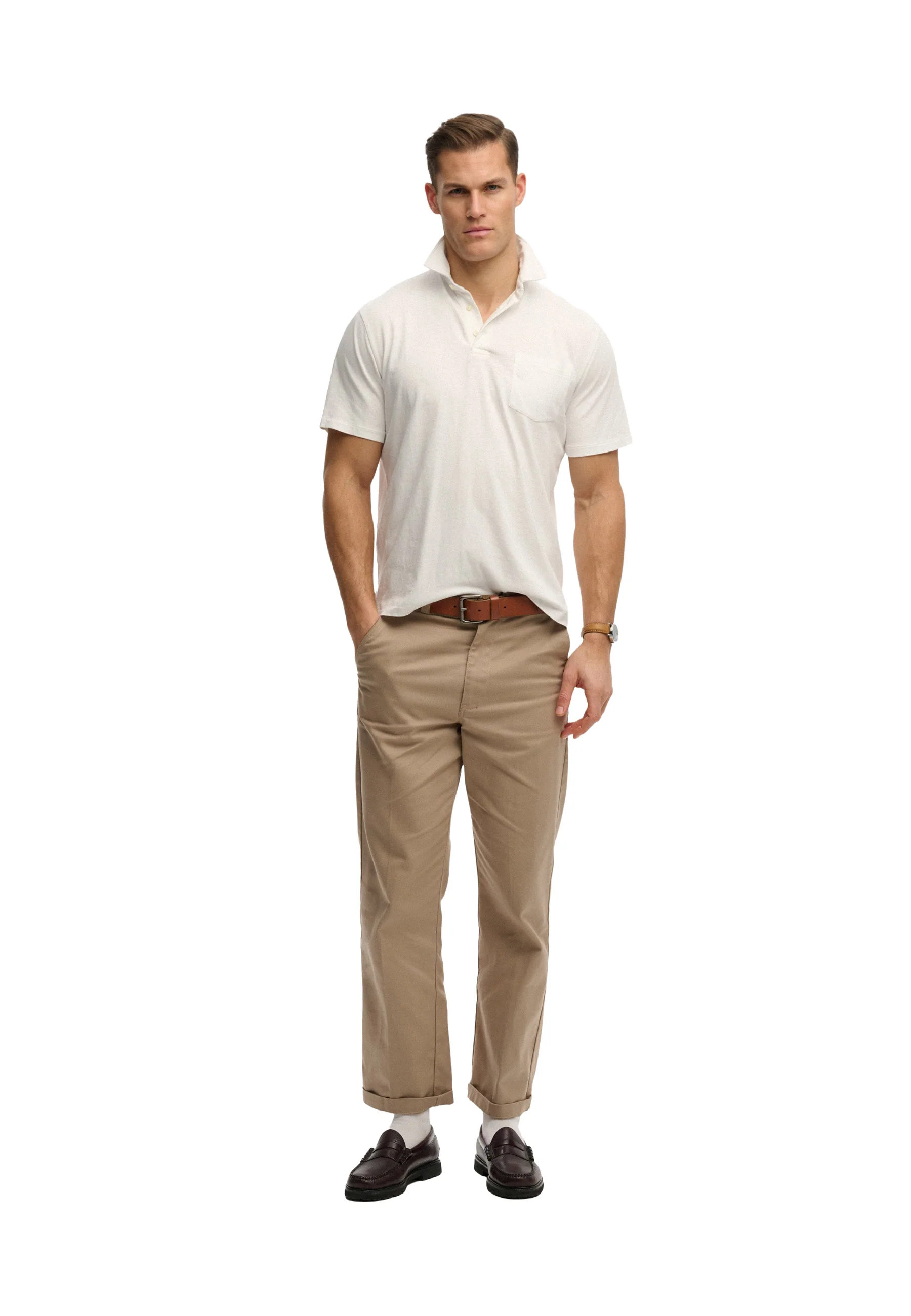 Superdry Classic Cotton Linen Polo Uomo | M1110486A - Image 4