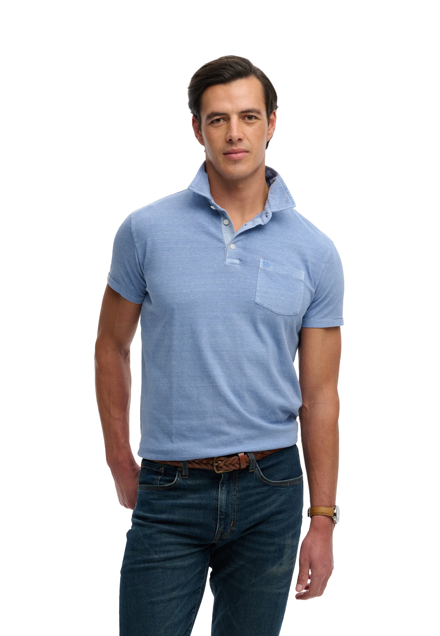 Superdry Classic Cotton Linen Polo Uomo | M1110486A - Image 7
