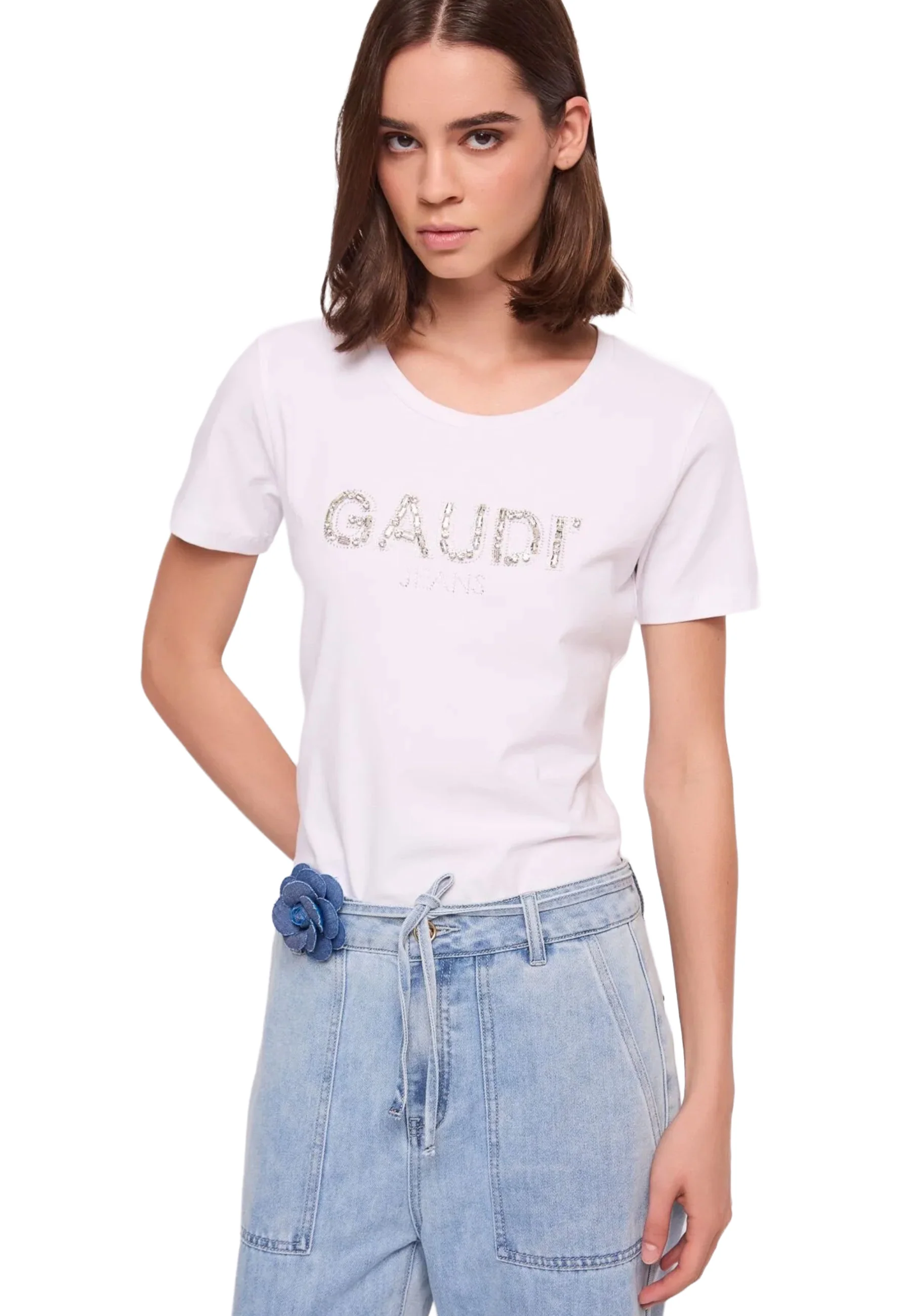 Gaudi Jeans T-shirt Donna | 611BD64067 - Image 6
